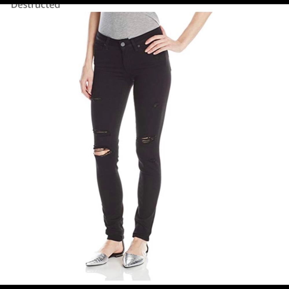 Paige Verdugo Ultra Skinny Distressed, Sz 28